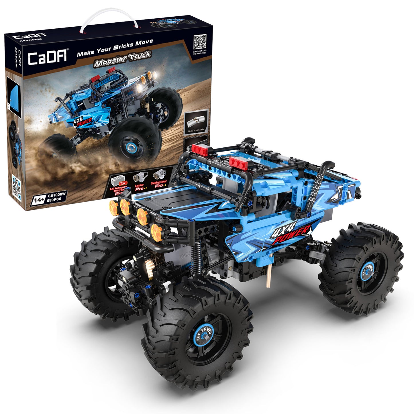 CaDA 1:10 Cars - Monster Climbing Truck - 699 pcs - C61008W