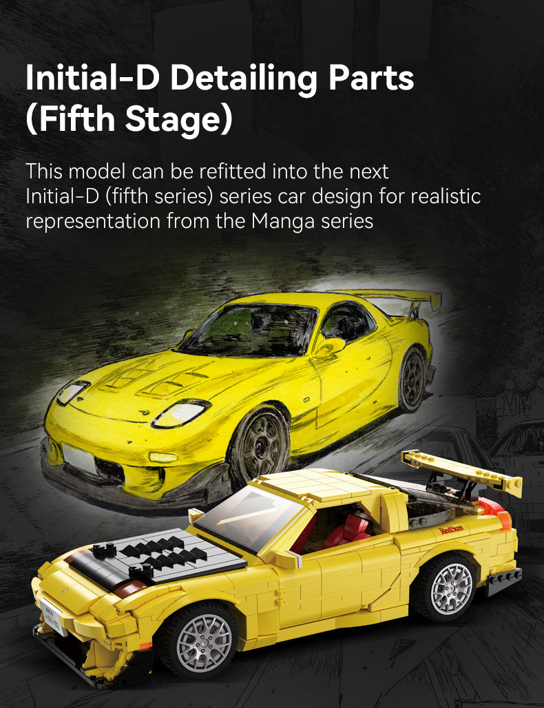 CaDA Initial D Series - Initial D Mazda FD35 RX-7 - 1655 pcs - C61023W
