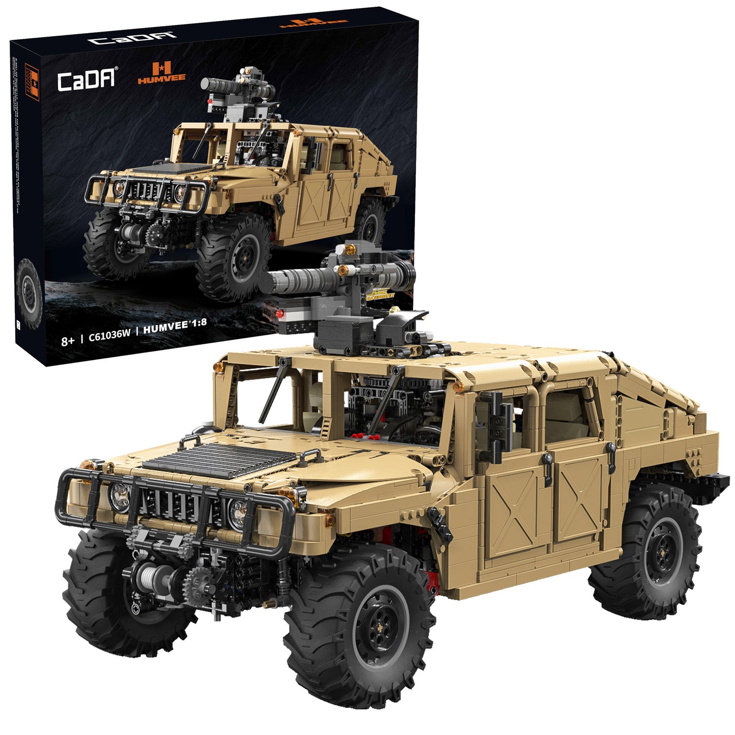 CaDA Military Series - 1:8 HUMVCaDA - 3935 pcs - C61036W