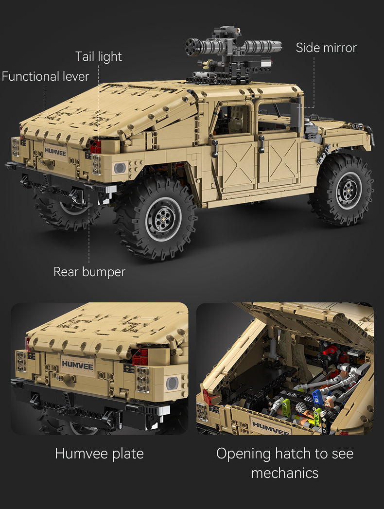 CaDA Military Series - 1:8 HUMVCaDA - 3935 pcs - C61036W