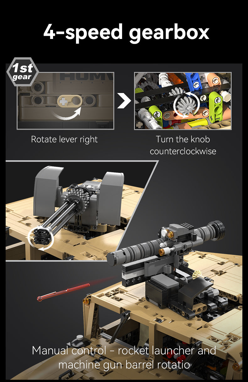 CaDA Military Series - 1:8 HUMVCaDA - 3935 pcs - C61036W