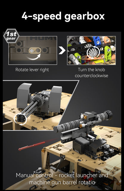 CaDA Military Series - 1:8 HUMVCaDA - 3935 pcs - C61036W