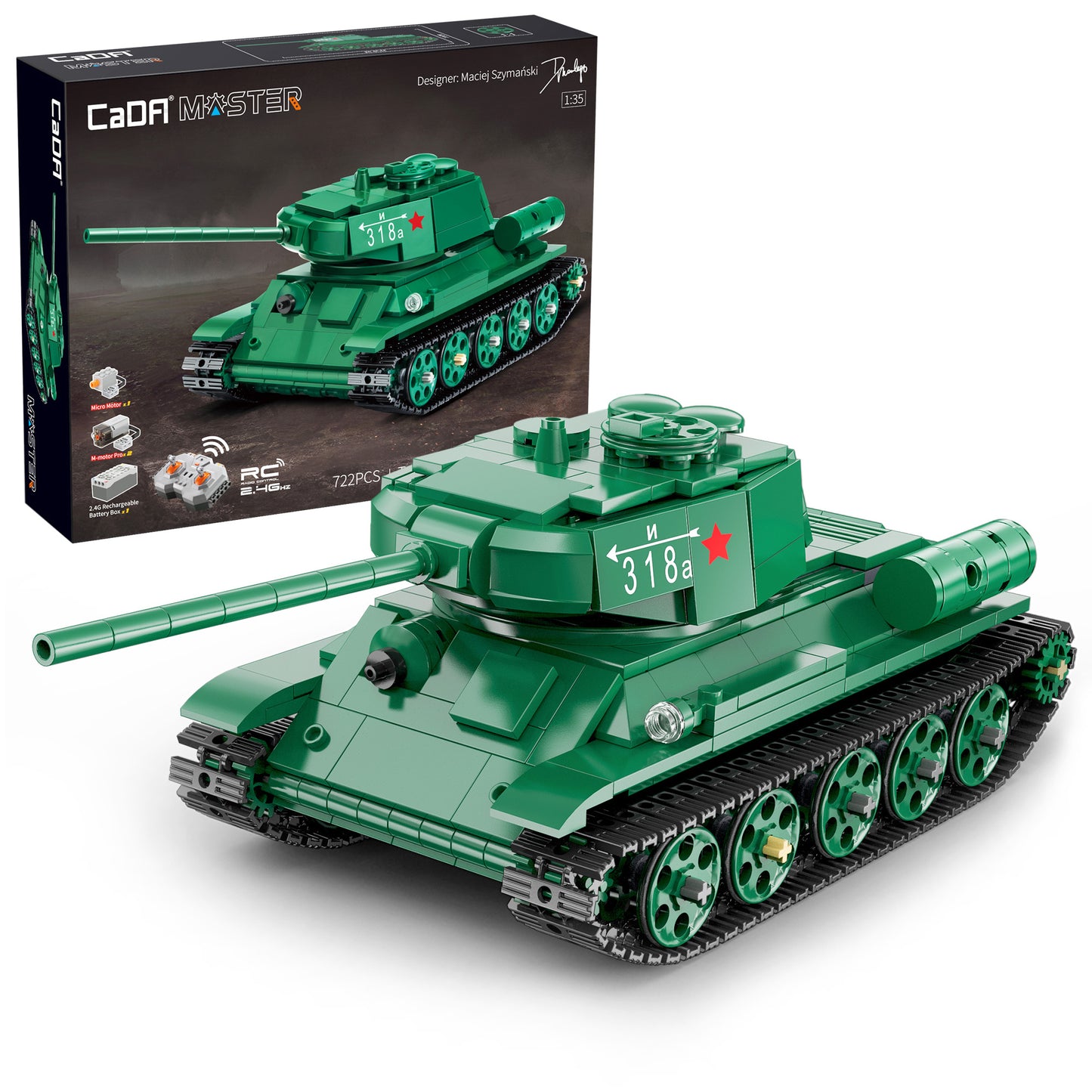 CaDA Master Series - T-34 Medium Tank - 722 pcs - C61072W