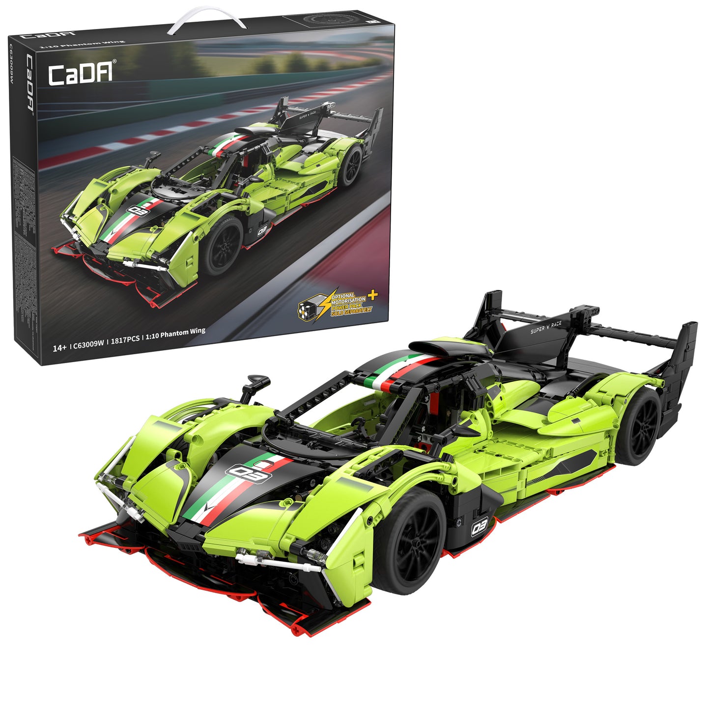 CaDA 1:10 Cars - 1:10 Phantom Wing - 1817 pcs - C63009W