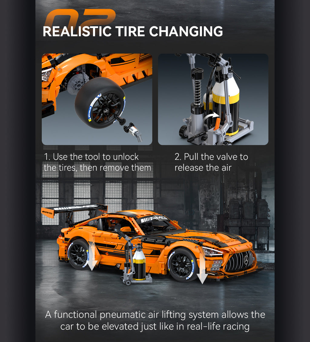 CaDA 1:8 Cars - 1:8 Mercedes-AMG GT3 - 5466 pcs - C64008W