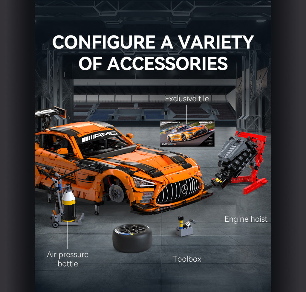 CaDA 1:8 Cars - 1:8 Mercedes-AMG GT3 - 5466 pcs - C64008W