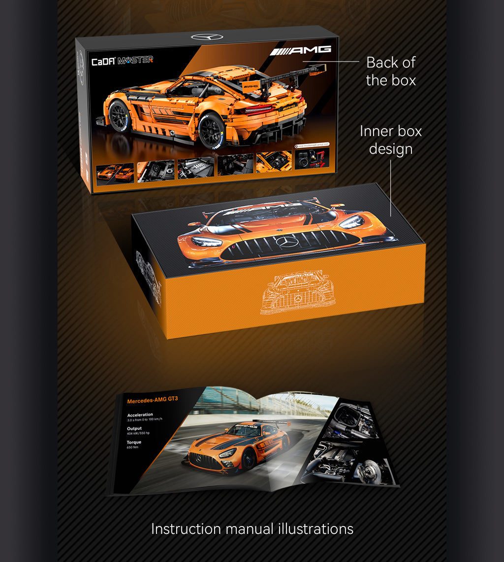 CaDA 1:8 Cars - 1:8 Mercedes-AMG GT3 - 5466 pcs - C64008W