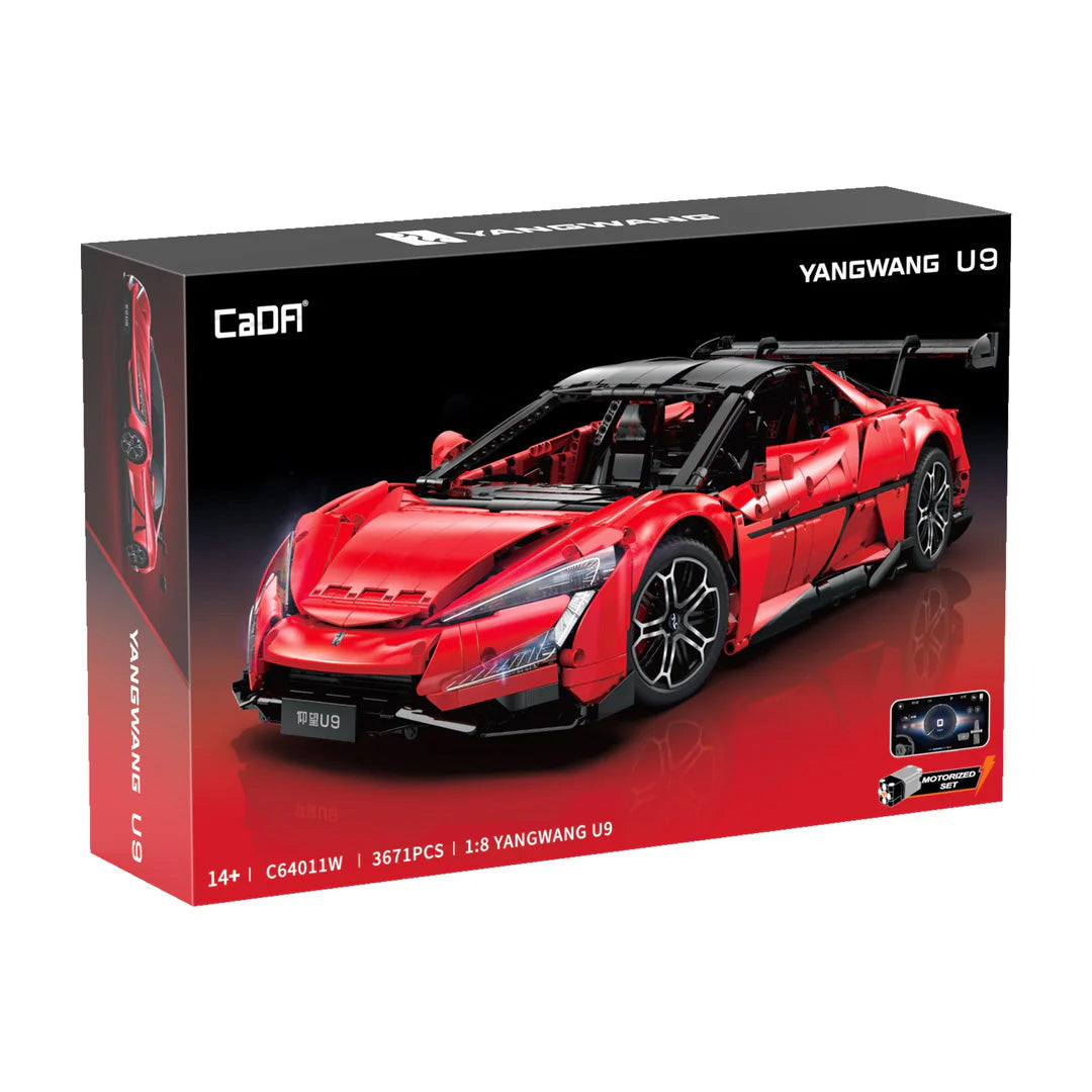 CaDA 1:8 Cars - 1:8 BYD Yangwang U9 Electric Super Coupé - 3671 pcs - C64011W