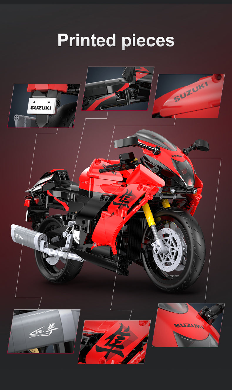 CaDA Bikes - 1:6 Suzuki Hayabusa Motorbike - 1043 pcs - C64051W