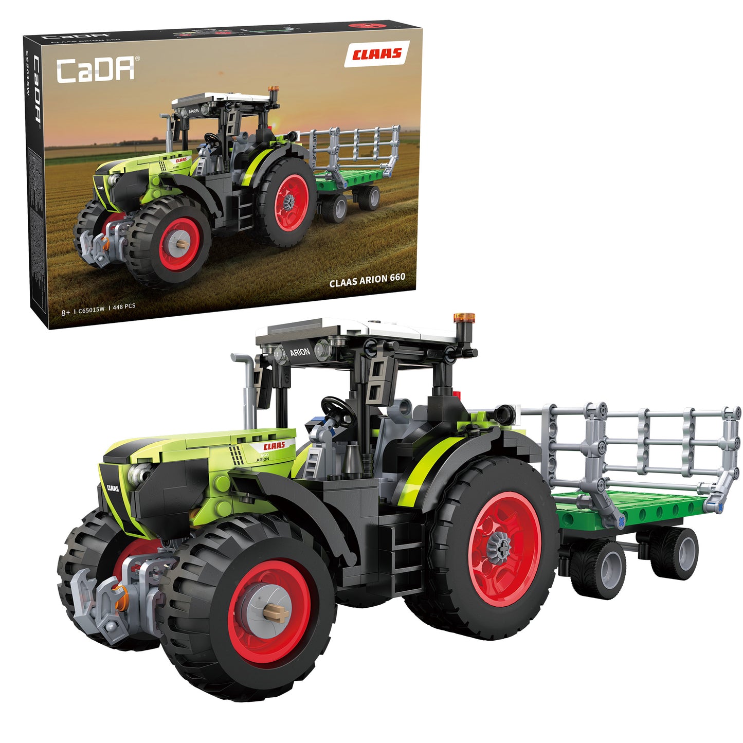 CaDA Farm Series - CLAAS Arion 660 Farm Tractor - 448 pcs - C65015W