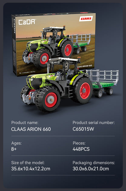 CaDA Farm Series - CLAAS Arion 660 Farm Tractor - 448 pcs - C65015W
