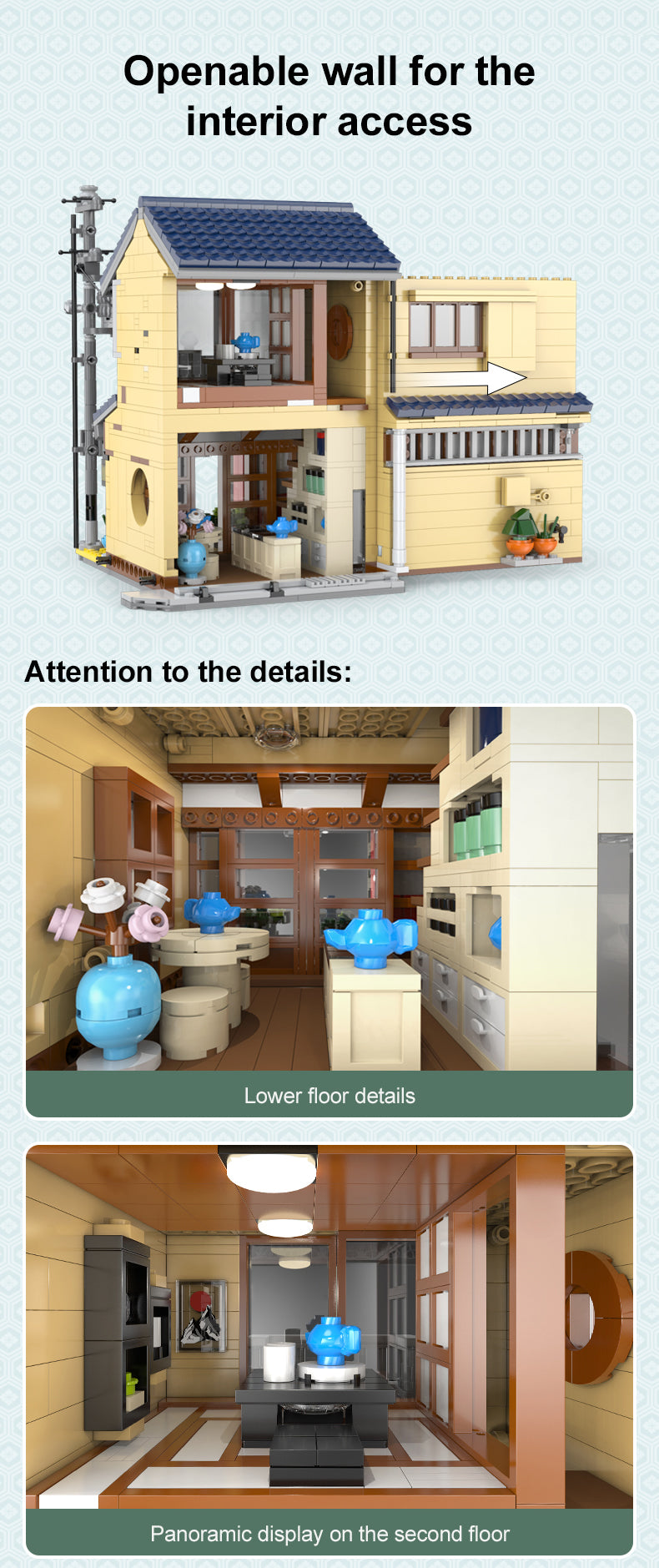 CaDA Building Series - Japanese Kissaten Tea Shop - 1200 pcs - C66010W