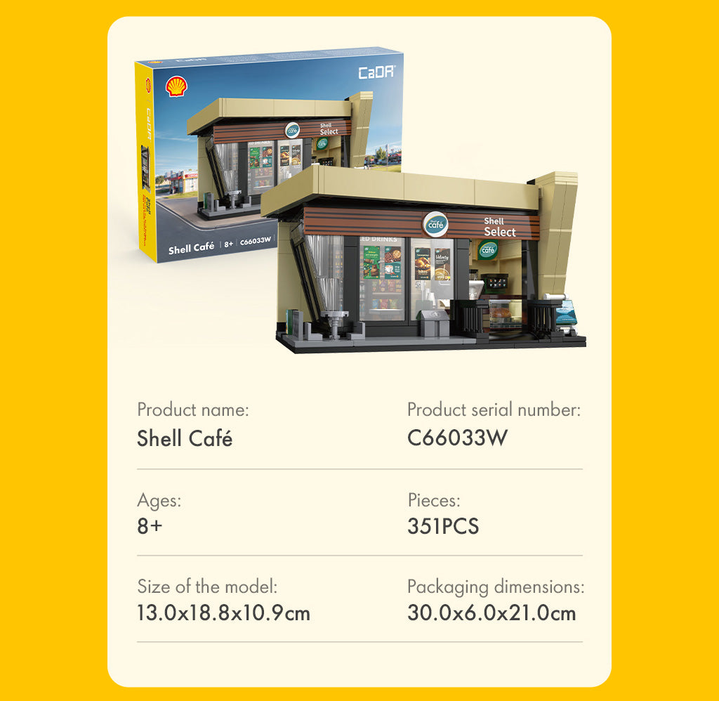CaDA Building Series - Shell Select Coffee Shop Café - 351 pcs - C66033W