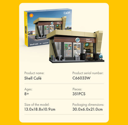 CaDA Building Series - Shell Select Coffee Shop Café - 351 pcs - C66033W