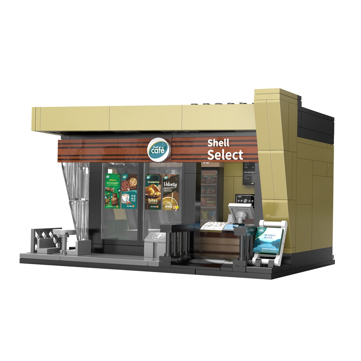 CaDA Building Series - Shell Select Coffee Shop Café - 351 pcs - C66033W