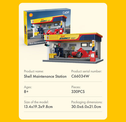 CaDA Building Series - Shell Maintenance Service Station - 330 pcs - C66034W