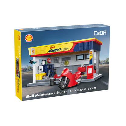CaDA Building Series - Shell Maintenance Service Station - 330 pcs - C66034W