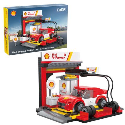 CaDA Building Series - Shell Pit Stop Staging Station - 237 pcs - C66035W