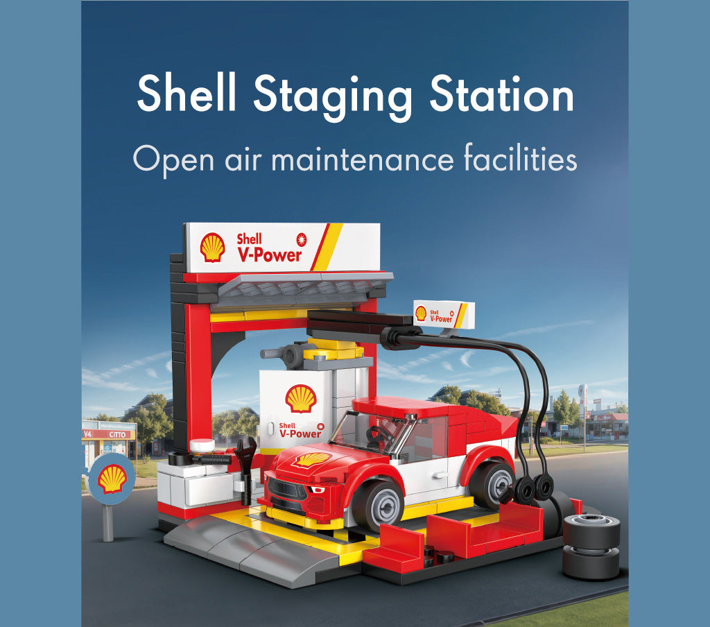 CaDA Building Series - Shell Pit Stop Staging Station - 237 pcs - C66035W