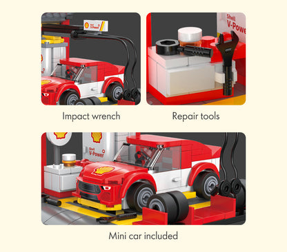 CaDA Building Series - Shell Pit Stop Staging Station - 237 pcs - C66035W