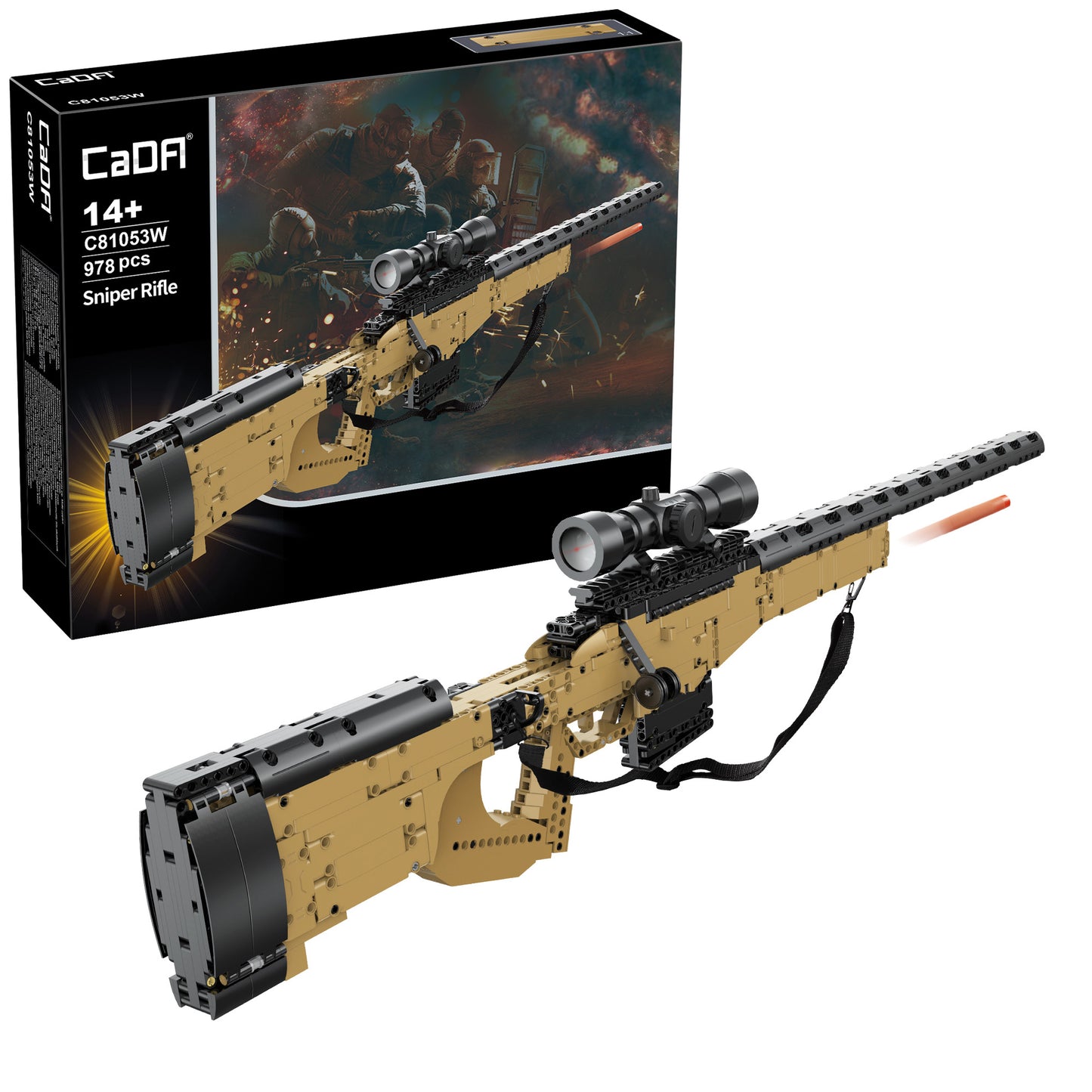 CaDA Gun Series - L96A1 Sniper Rifle Brick Model Gun - 979 pcs C81053W