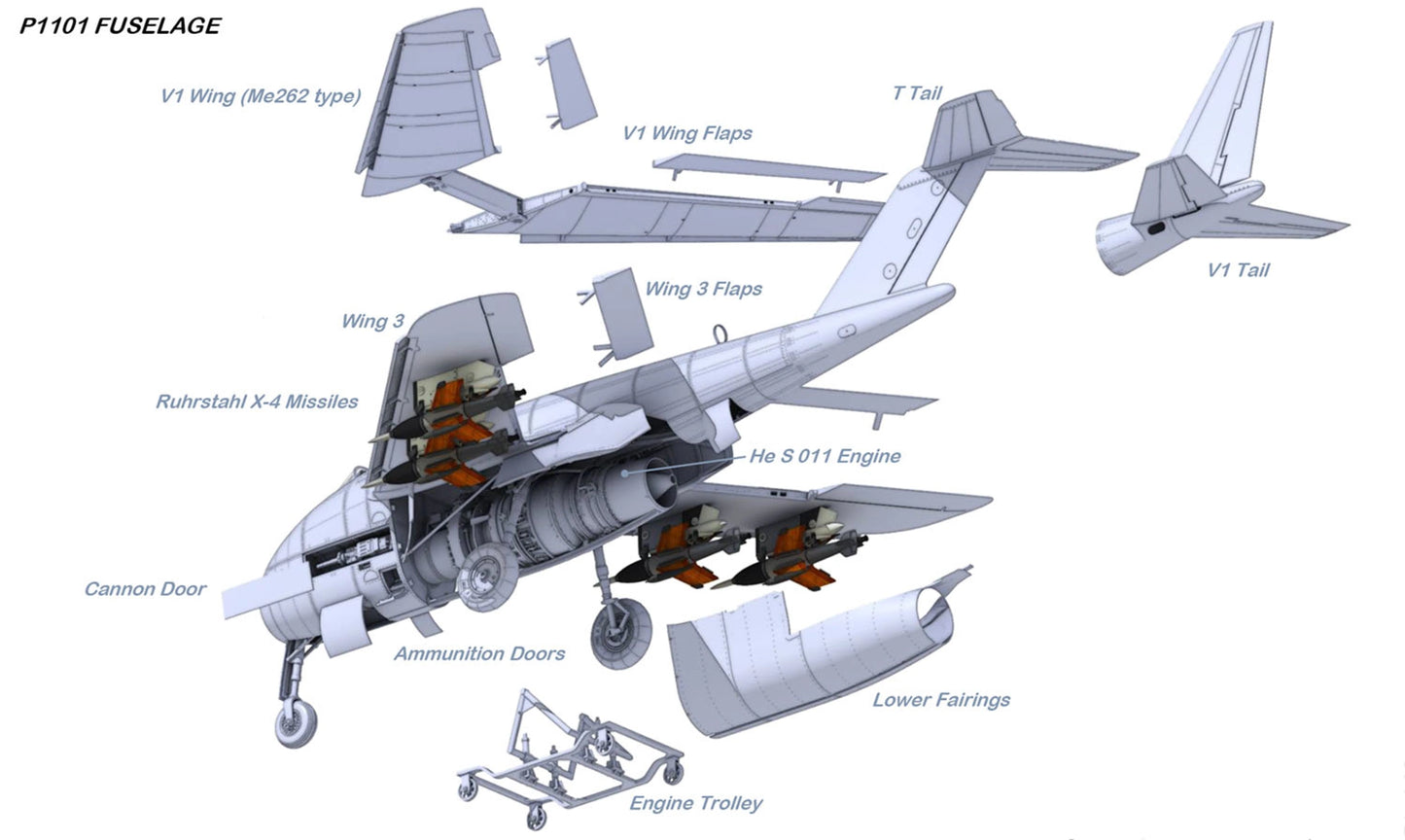 1/32 Das Werk - Messerschmitt P.1101 (PRE-ORDER SUMMER 2025)