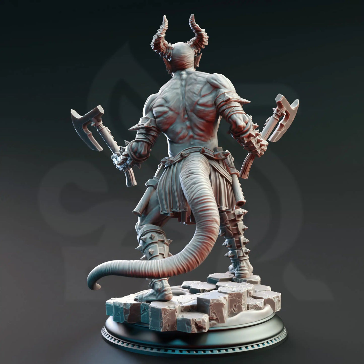 DM Stash Nosmeni Warrior 1 back 32mm miniature