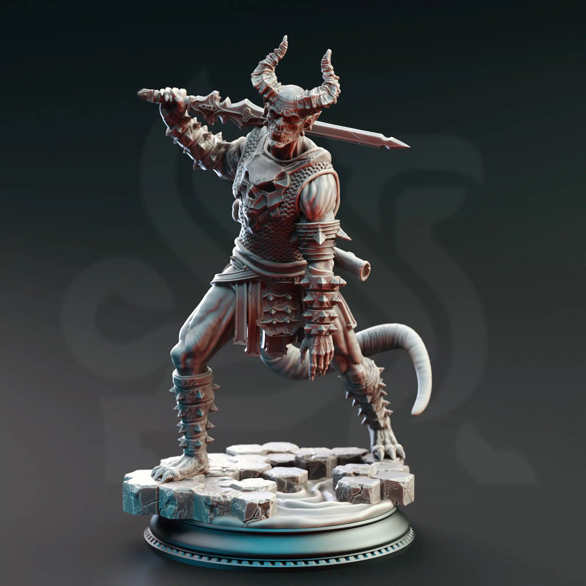 DM Stash Nosmeni Warrior 2 front 32mm miniature