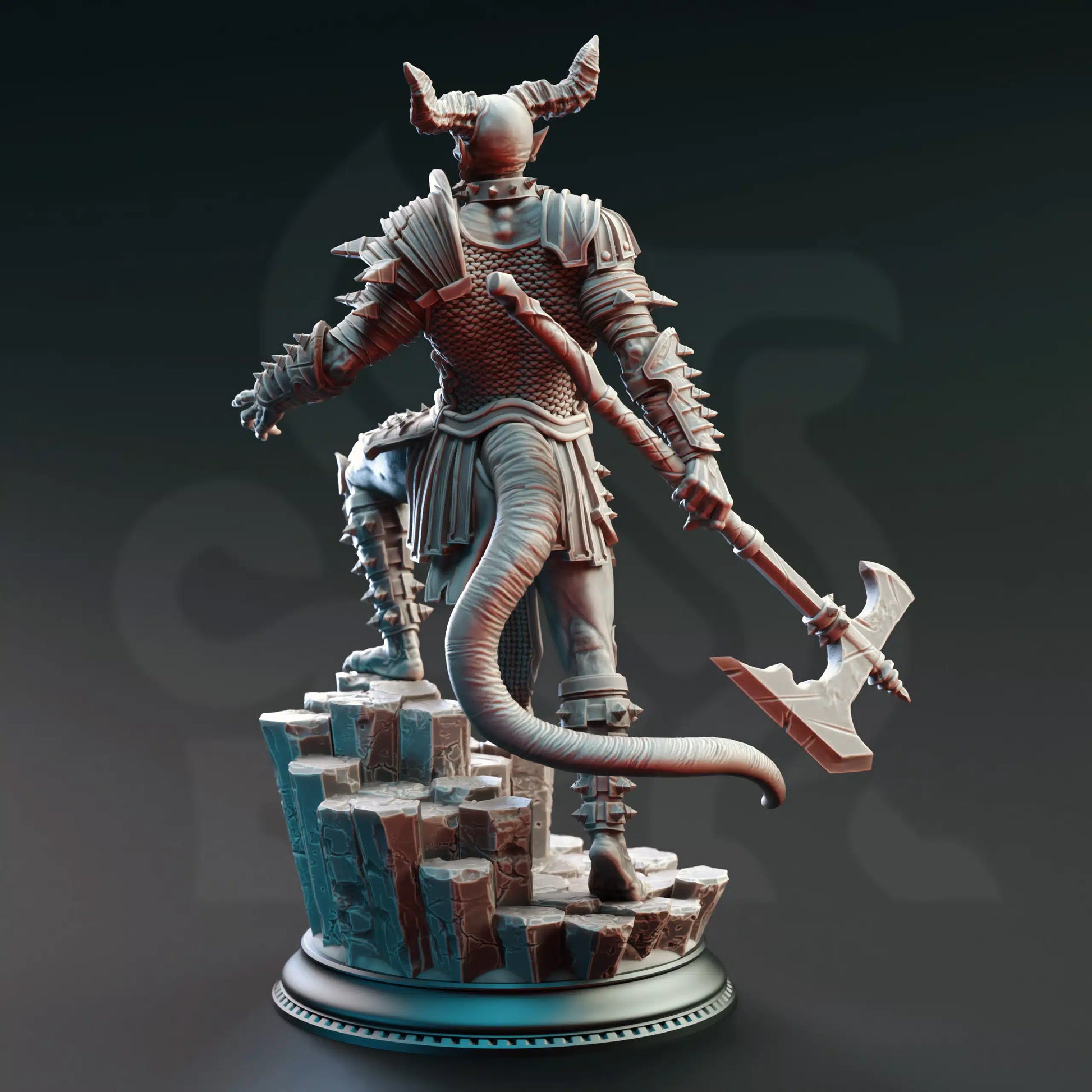 DM Stash Nosmeni Warrior 3 back 32mm miniature