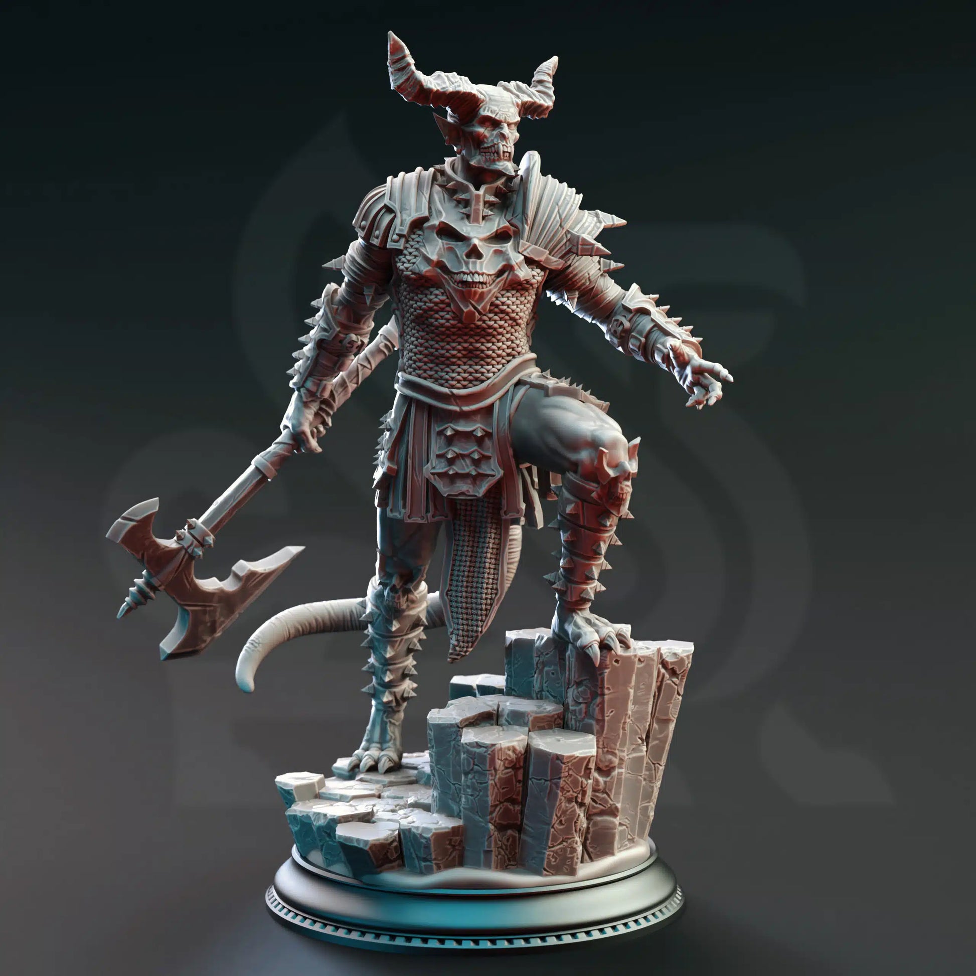 DM Stash Nosmeni Warrior 3 front 32mm miniature