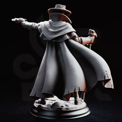 DM Stash Doktor Jakobson, Deranged Plague Doctor 32mm miniature back view