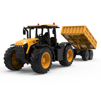 DOUBLE E 1:24 JCB RC Farm Tractor with Tipping Trailer E683-003