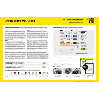 1/24 Heller - Peugeot 205 GTI 82705
