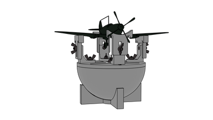 Weighted Aircraft Hemisphere Berth / Building Cradle for scales 1/144 to 1/72