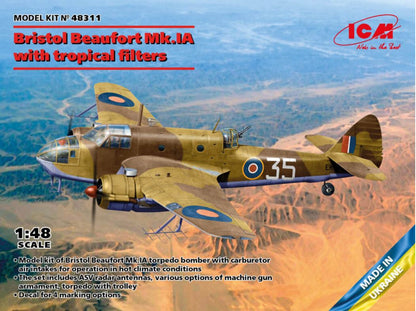 ICM Aircraft 1:48 - Bristol Beaufort Mk.IA with Tropical Filters - ICM48311