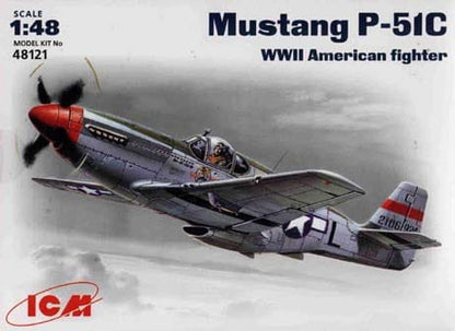 ICM Aircraft 1:48 - Mustang P-51C, WWII American Fighter Plane - ICM48121