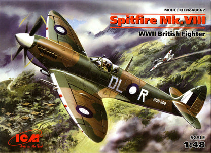 ICM Aircraft 1:48 - Spitfire Mk.VIII, WWII British Fighter Plane - ICM48067