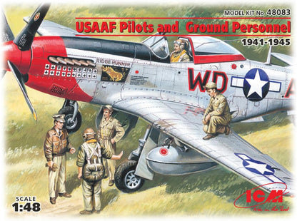 ICM Figures 1:48 - USAAF Pilots & Ground Personnel (1941-1945) 5 Figures - ICM48083