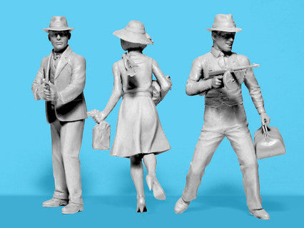 ICM Figures 1:24 - 1920s Gangsters with Tommy Guns (3 Figures) - ICM24054