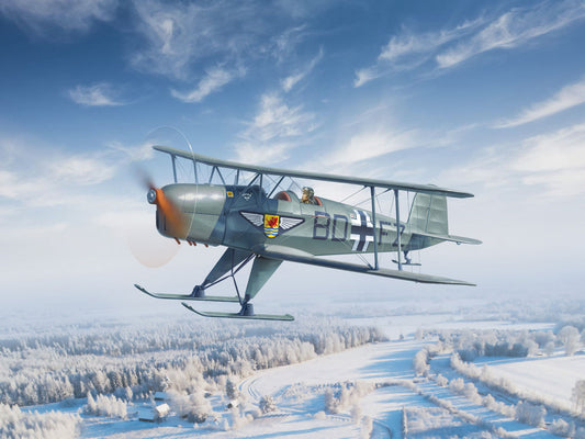 ICM Aircraft 1:32 - Bücker Bü 131D (Winter Version), WWII German Training Aircraft - ICM32029 (PRE-ORDER)