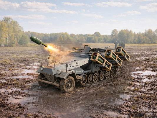 ICM Vehicles 1:35 - 'Stuka zu Fuß' Sd.Kfz. 251/1 Ausf.B, WWII German MLRS - ICM35107 (PRE-ORDER)