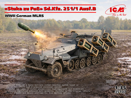 ICM Vehicles 1:35 - 'Stuka zu Fuß' Sd.Kfz. 251/1 Ausf.B, WWII German MLRS - ICM35107