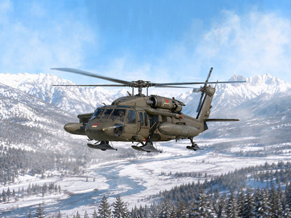 ICM 1/48 Aircraft - UH-60A Black Hawk with ESSS and Skis - 48368