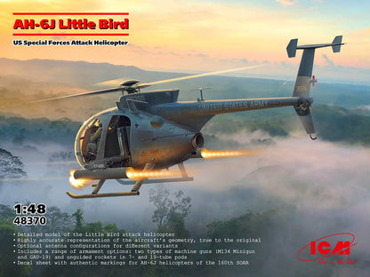 ICM Aircraft 1:48 - AH-6J Little Bird, U.S Special Forces Attack Helicopter - ICM48370