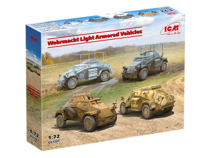 ICM Vehicles 1/72 - Wehrmacht Light Armoured Vehicles Set - ICMDS7207
