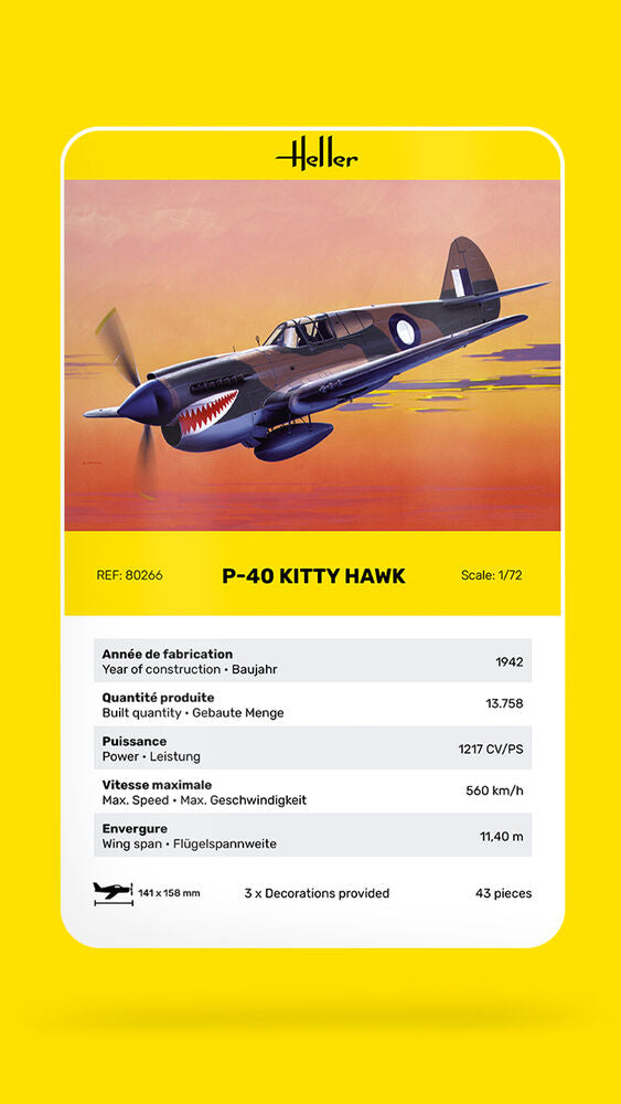 Heller P-40 Kitty Hawk 1:72