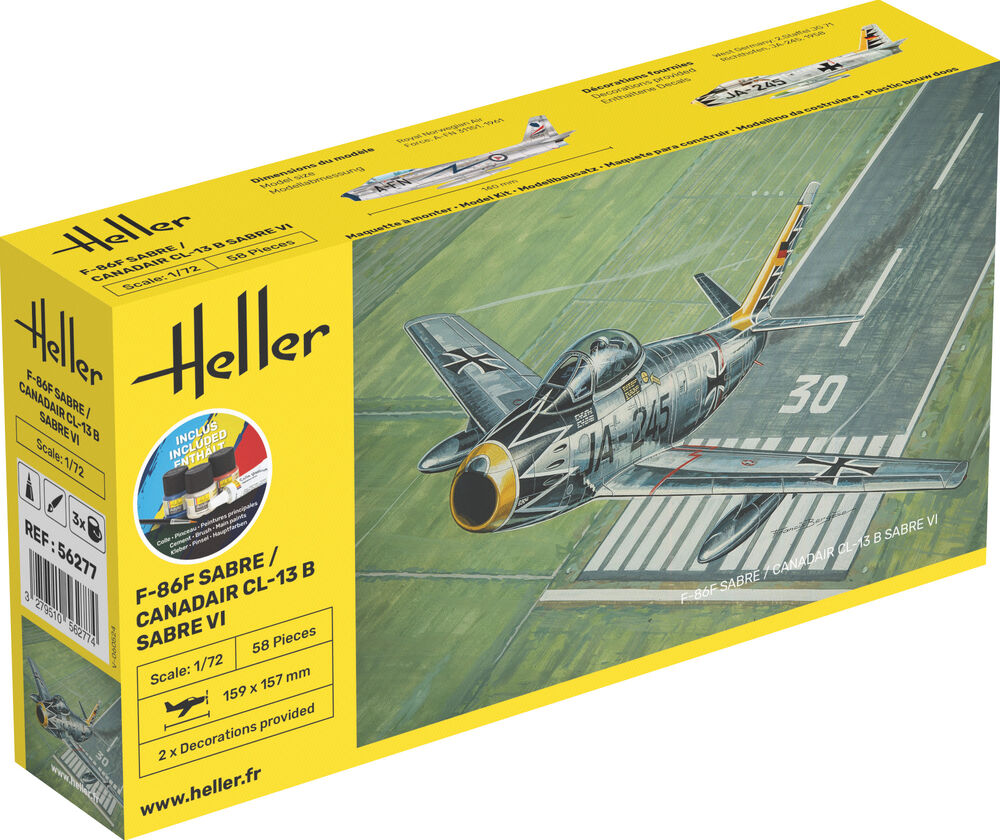Heller STARTER KIT F-86F Sabre / Canadair CL-13 B Sabre VI 1:72
