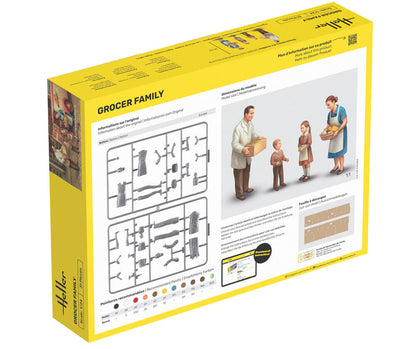 Heller 1/24 Grocer Family Figure Model Kit 82758