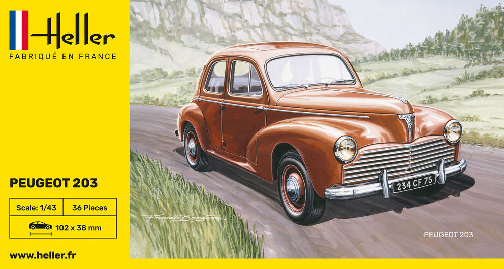 Heller 1/43 Peugeot 203 Plastic Model Kit 80160