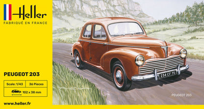 Heller 1/43 Peugeot 203 Plastic Model Kit 80160